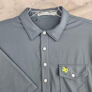 Criquet Golf Men's Large Short Sleeve Polo Shirt Texas Masters Polyester Wicking